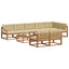 Udendørs sofagruppe med pude 9 pcs Naturlig og Beige