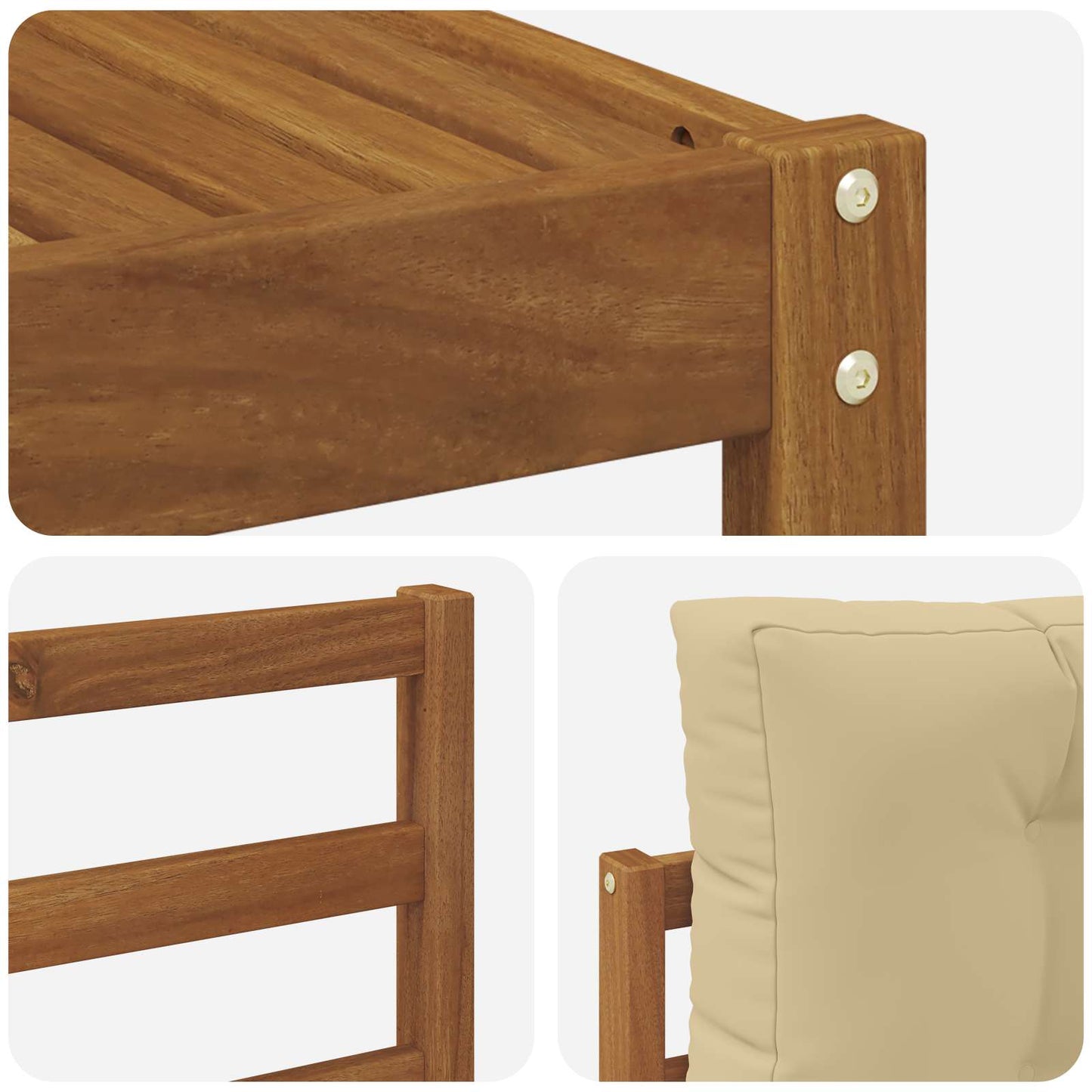 Udendørs sofagruppe 6 stk. Naturlig og Beige
