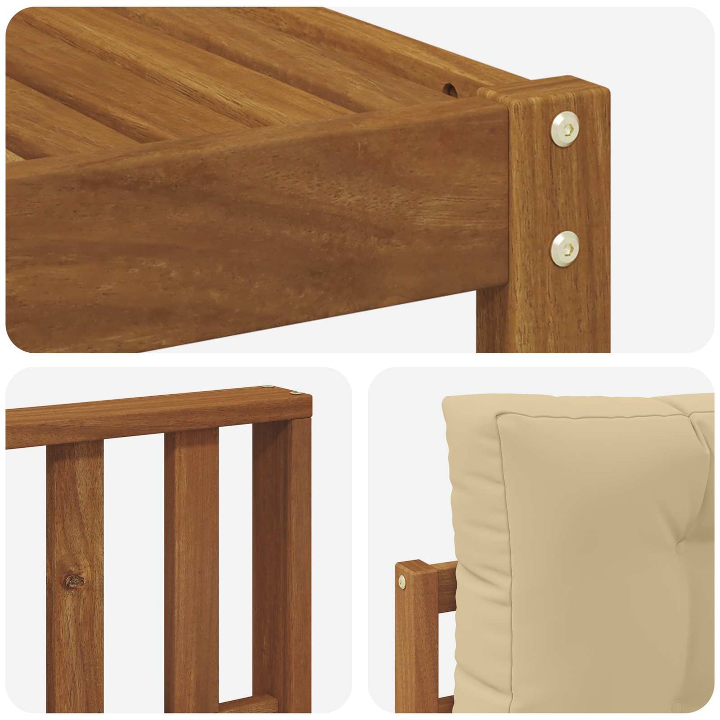 Udendørs sofagruppe 6 stk. Naturlig og Beige