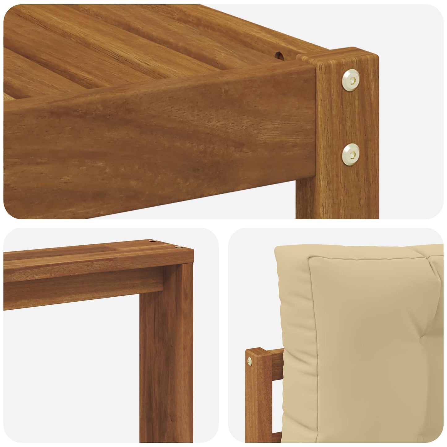 Udendørs sofagruppe 6 stk. Naturlig og Beige