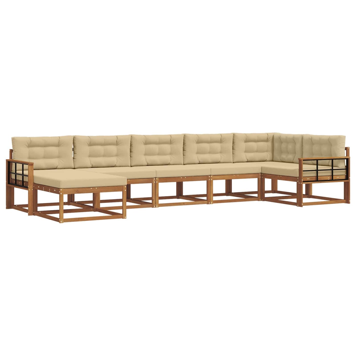 Udendørs sofagruppe 7 stk. Naturlig og Beige