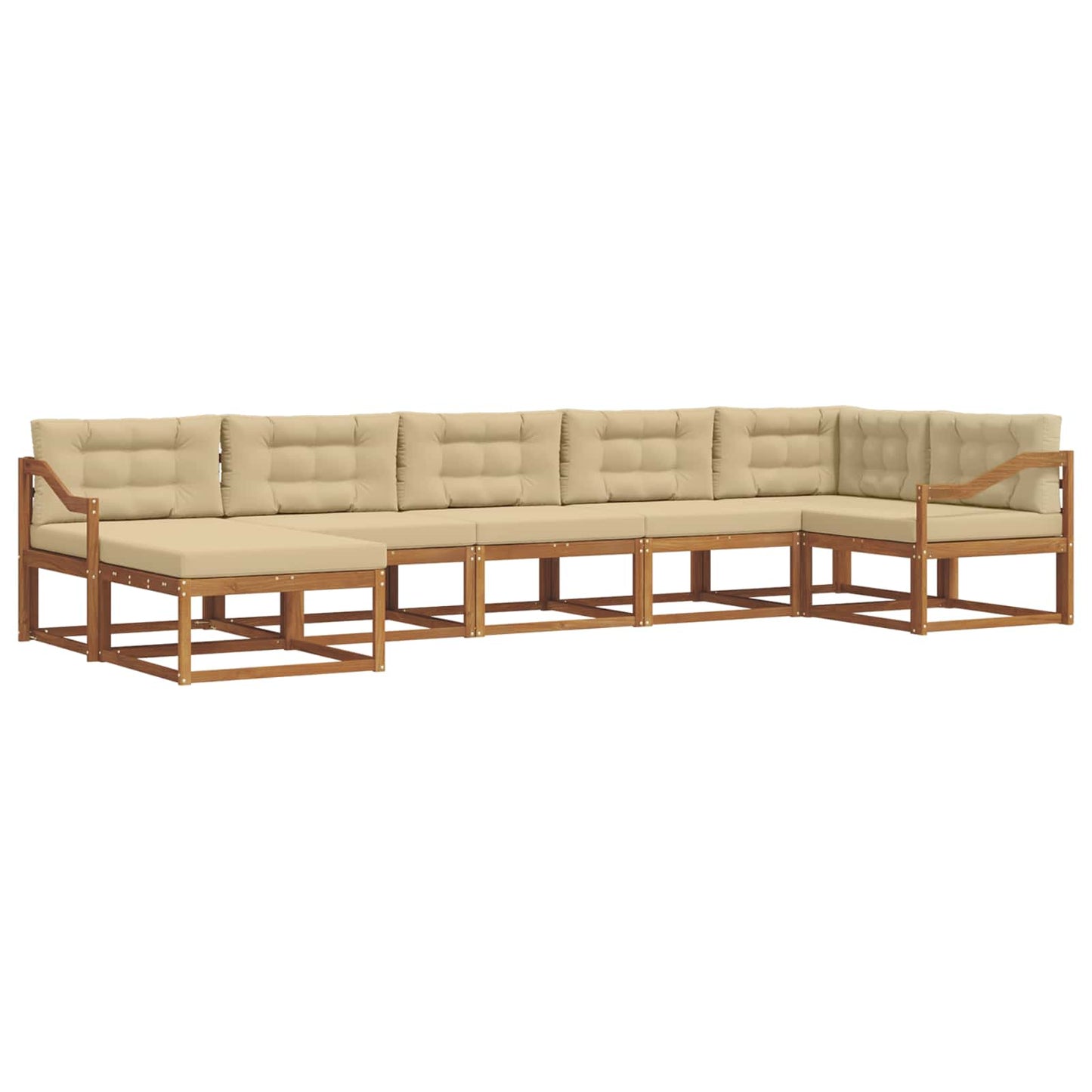 Udendørs sofagruppe 7 stk. Naturlig og Beige