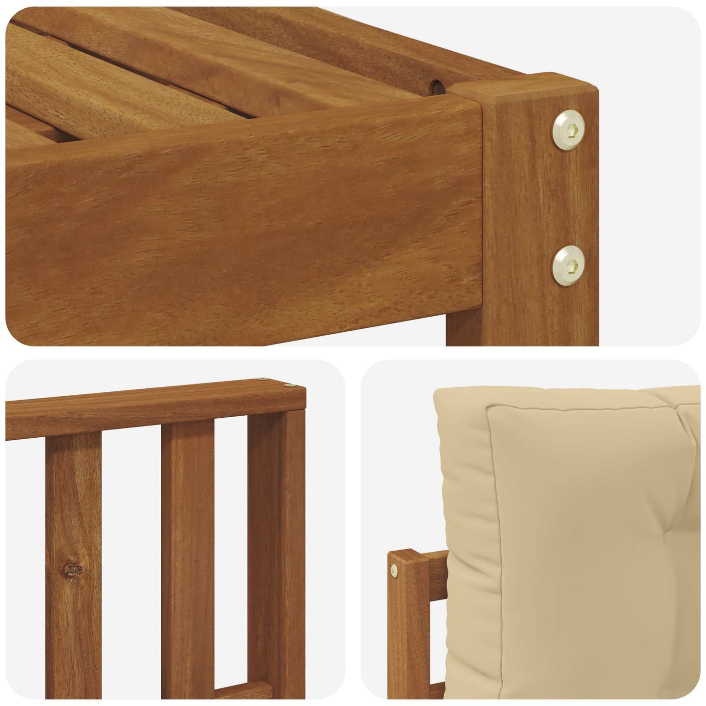 Udendørs sofagruppe 6 stk. Naturlig og Beige