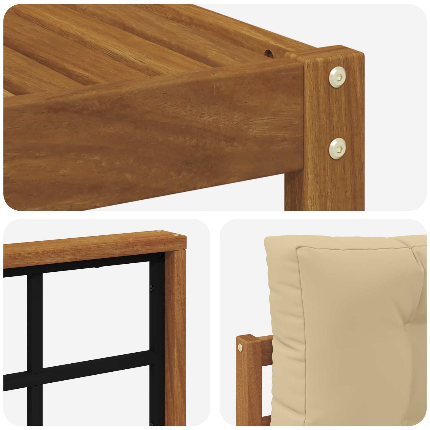Udendørs sofagruppe 6 stk. Naturlig og Beige