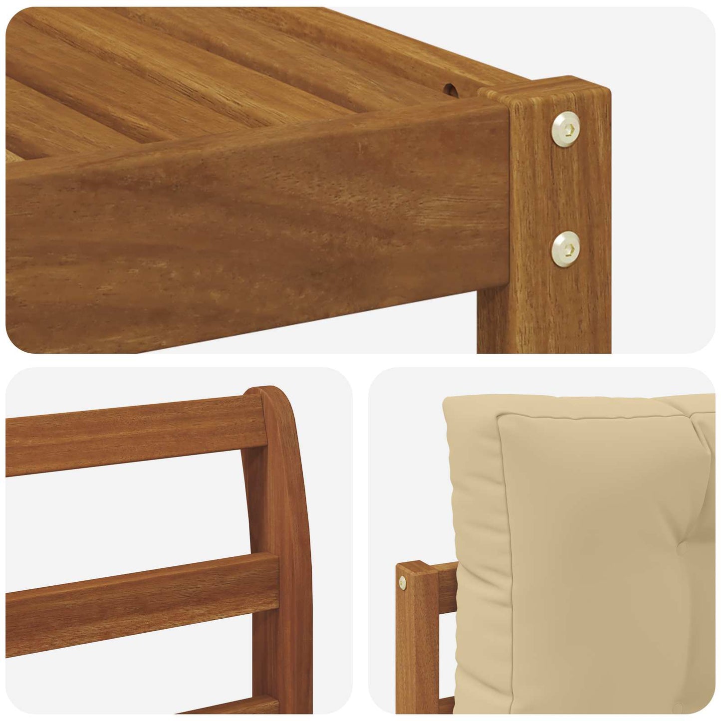 Udendørs sofagruppe 8 stk. Naturlig og Beige