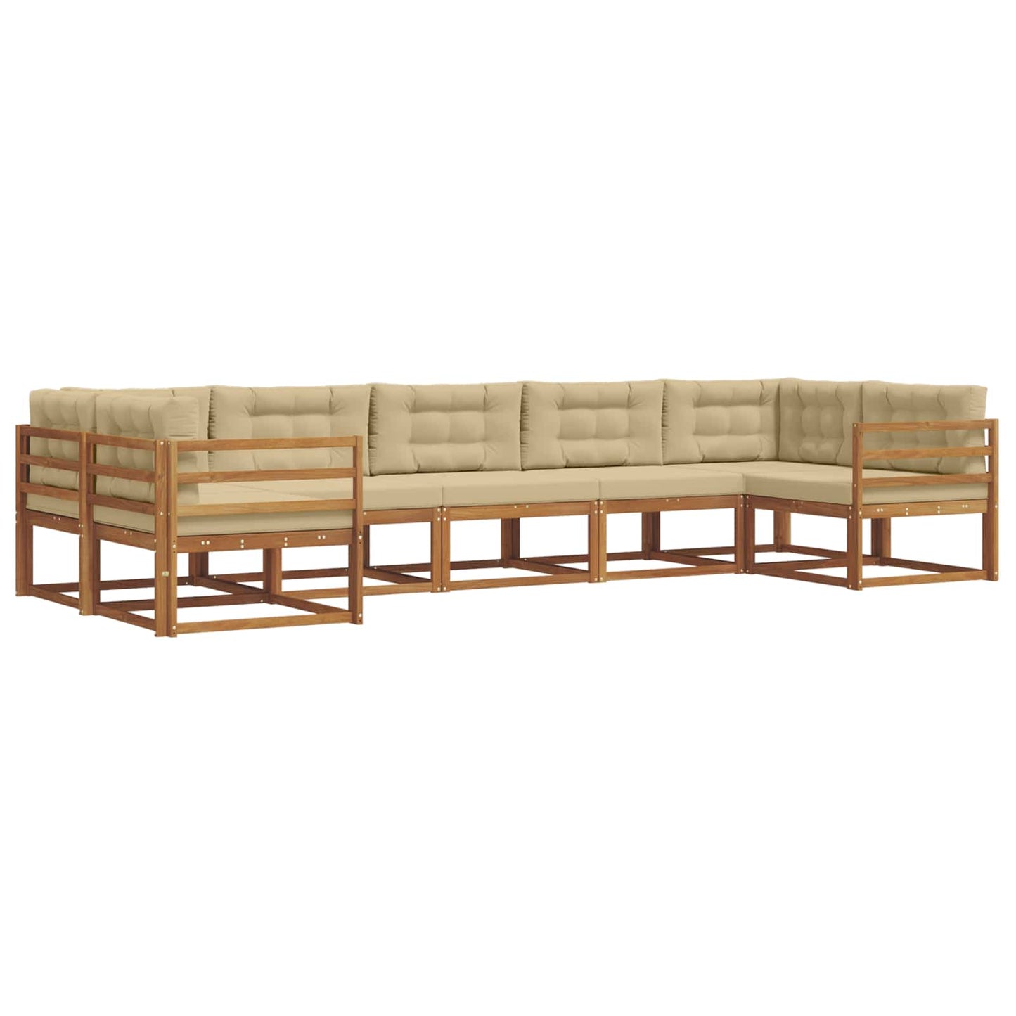 Udendørs sofagruppe 7 stk. Naturlig og Beige