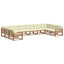 Udendørs sofagruppe 10 stk. Naturlig og Fløde