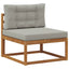 Udendørs sofagruppe 10 stk. Naturlig og Lys Grå
