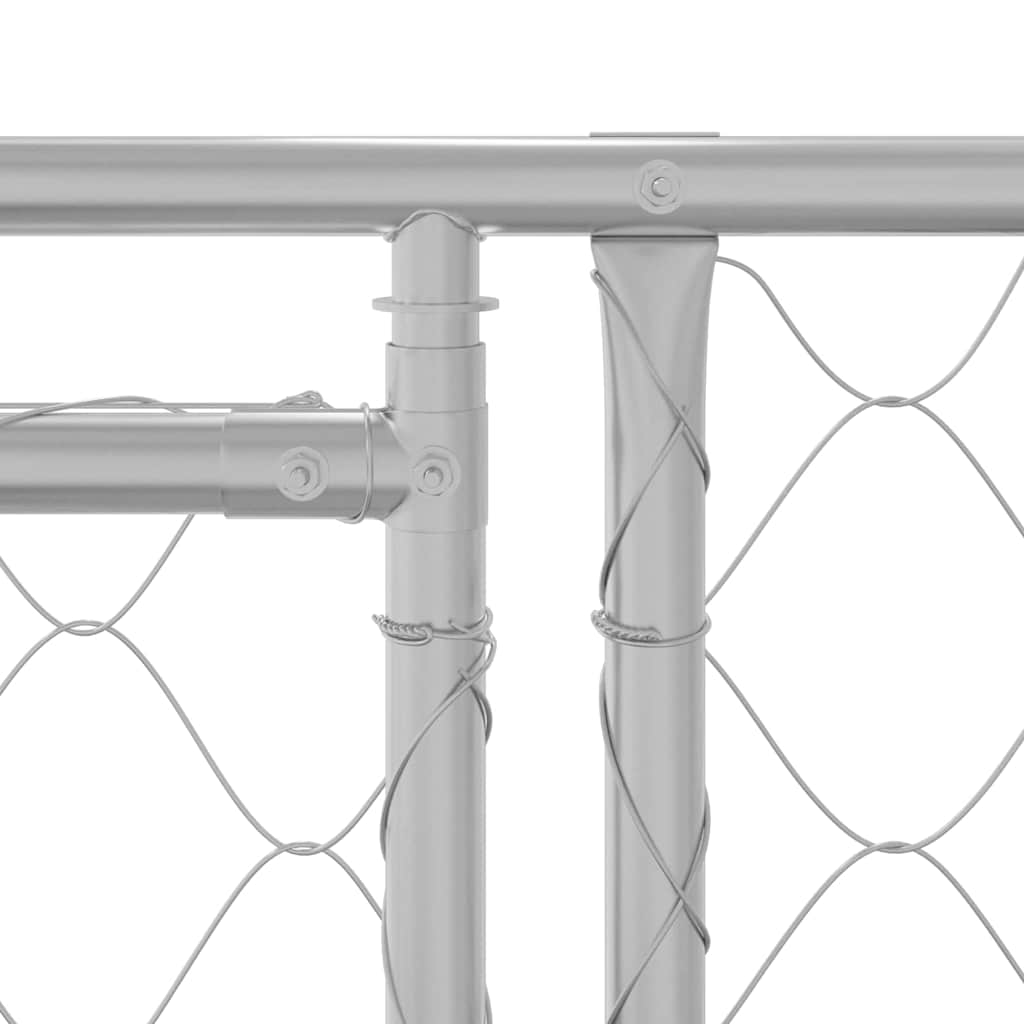 Hundebur Sølv 600 x 200 x 200 cm Galvaniseret stål