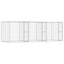 Hundebur Sølv 600 x 200 x 200 cm Galvaniseret stål