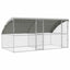 Hønsebur 2 pcs Sølv 400 x 200 x 200 cm Galvaniseret stål