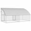 Hønsebur 2 pcs Sølv 400 x 200 x 200 cm Galvaniseret stål