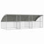 Hønsebur 3 pcs Sølv 600 x 200 x 200 cm Galvaniseret stål