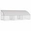 Hønsebur 3 pcs Sølv 600 x 200 x 200 cm Galvaniseret stål