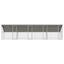 Hønsebur 4 pcs Sølv 800 x 200 x 200 cm Galvaniseret stål