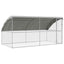Hønsebur 2 pcs Sølv 400 x 200 x 200 cm Galvaniseret stål