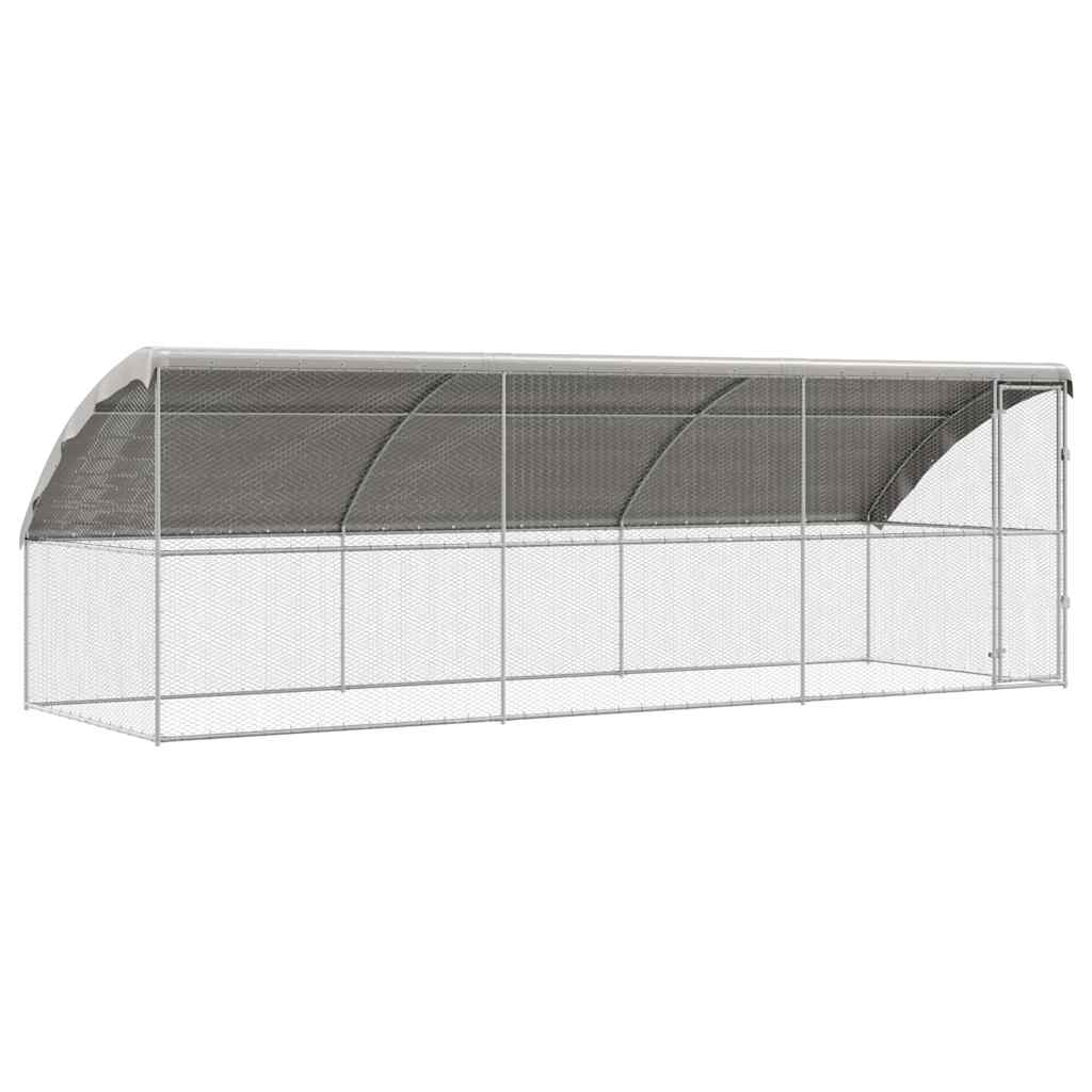 Hønsebur 3 stk. Sølv 600 x 200 x 200 cm Galvaniseret stål
