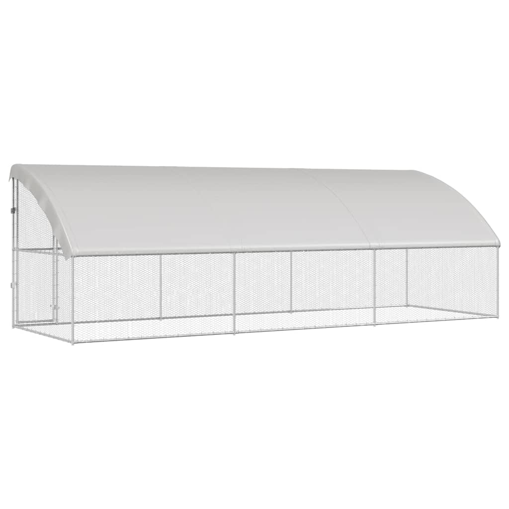 Hønsebur 3 stk. Sølv 600 x 200 x 200 cm Galvaniseret stål