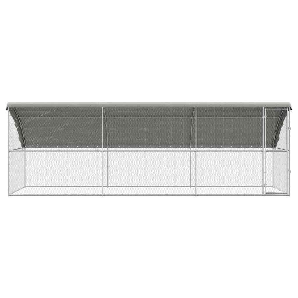 Hønsebur 3 stk. Sølv 600 x 200 x 200 cm Galvaniseret stål