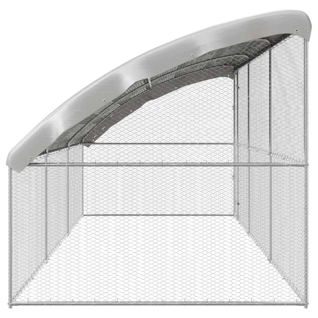 Hønsebur 3 stk. Sølv 600 x 200 x 200 cm Galvaniseret stål