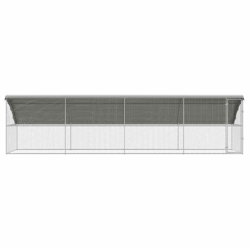 Hønsebur 4 pcs Sølv 800 x 200 x 200 cm Galvaniseret stål