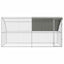 Hønsebur 2 pcs Sølv 400 x 200 x 200 cm Stål og PE
