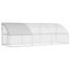 Hønsebur 3 pcs Sølv 600 x 200 x 200 cm Stål og PE