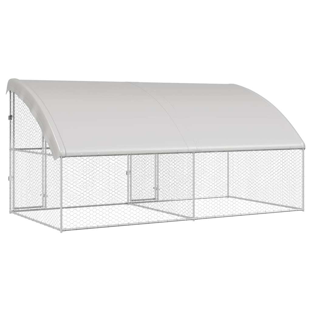 Hundehus 2 pcs Sølv 4 x 2 x 2 m Galvaniseret stål