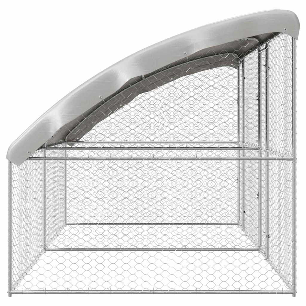 Hundehus 2 pcs Sølv 4 x 2 x 2 m Galvaniseret stål