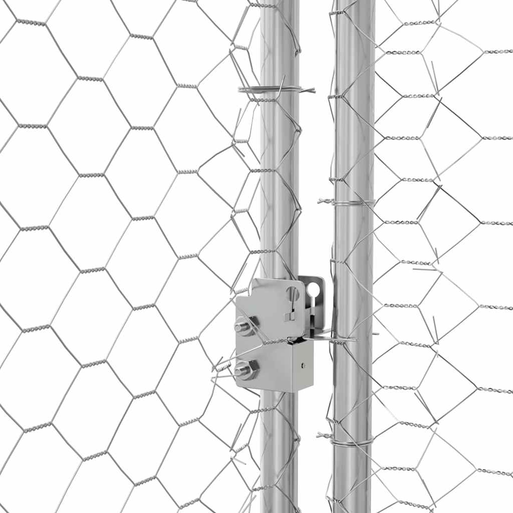 Hundehus 3 pcs Sølv 6 x 2 x 2 m Galvaniseret stål