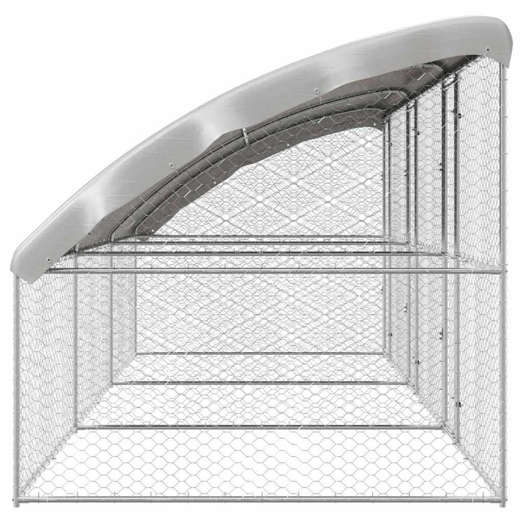 Hundehus 3 pcs Sølv 6 x 2 x 2 m Galvaniseret stål