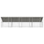 Hundehus 4 pcs Sølv 8 x 2 x 2 m Galvaniseret stål