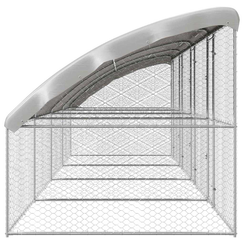 Hundehus 4 pcs Sølv 8 x 2 x 2 m Galvaniseret stål