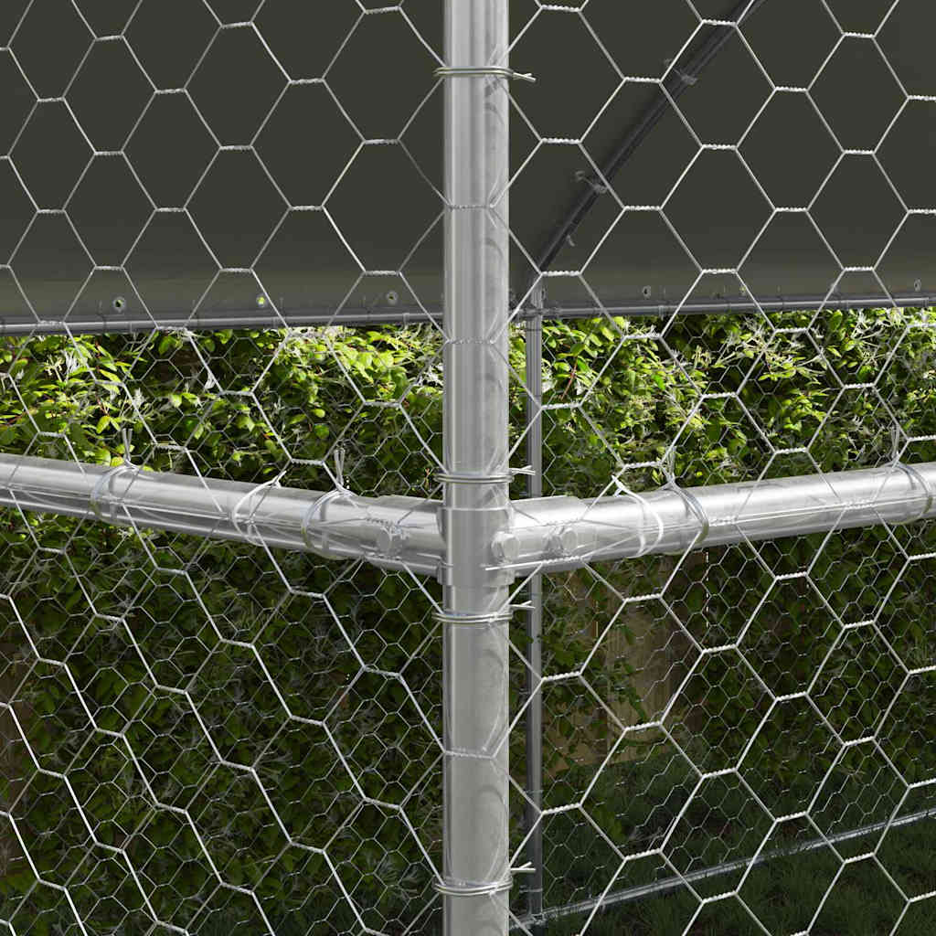 Hundehus 2 pcs Sølv 4 x 2 x 2 m Galvaniseret stål