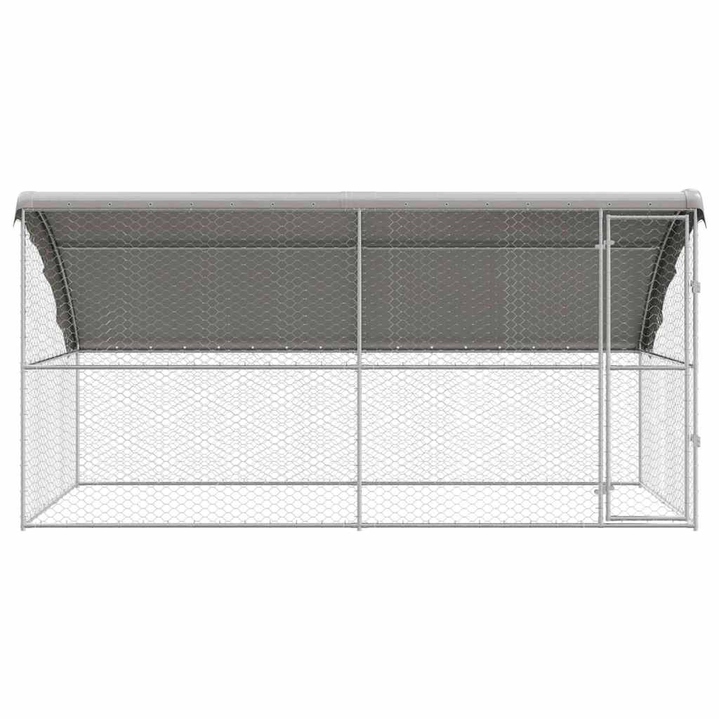 Hundehus 2 pcs Sølv 4 x 2 x 2 m Galvaniseret stål