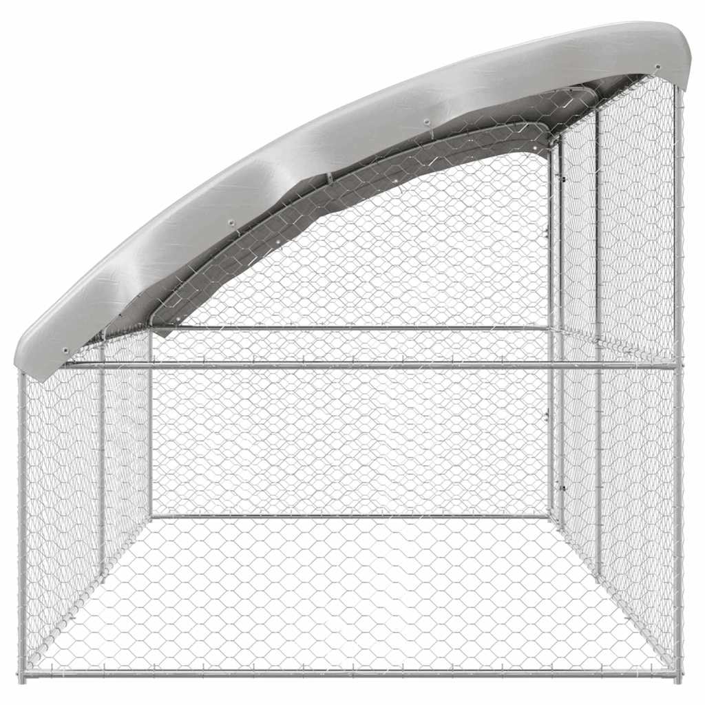 Hundehus 2 pcs Sølv 4 x 2 x 2 m Galvaniseret stål