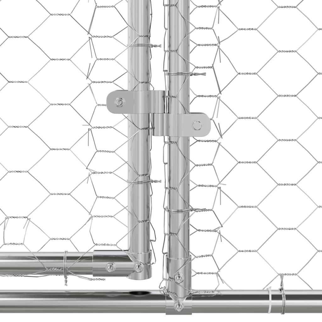 Hundehus 3 pcs Sølv 6 x 2 x 2 m Galvaniseret stål
