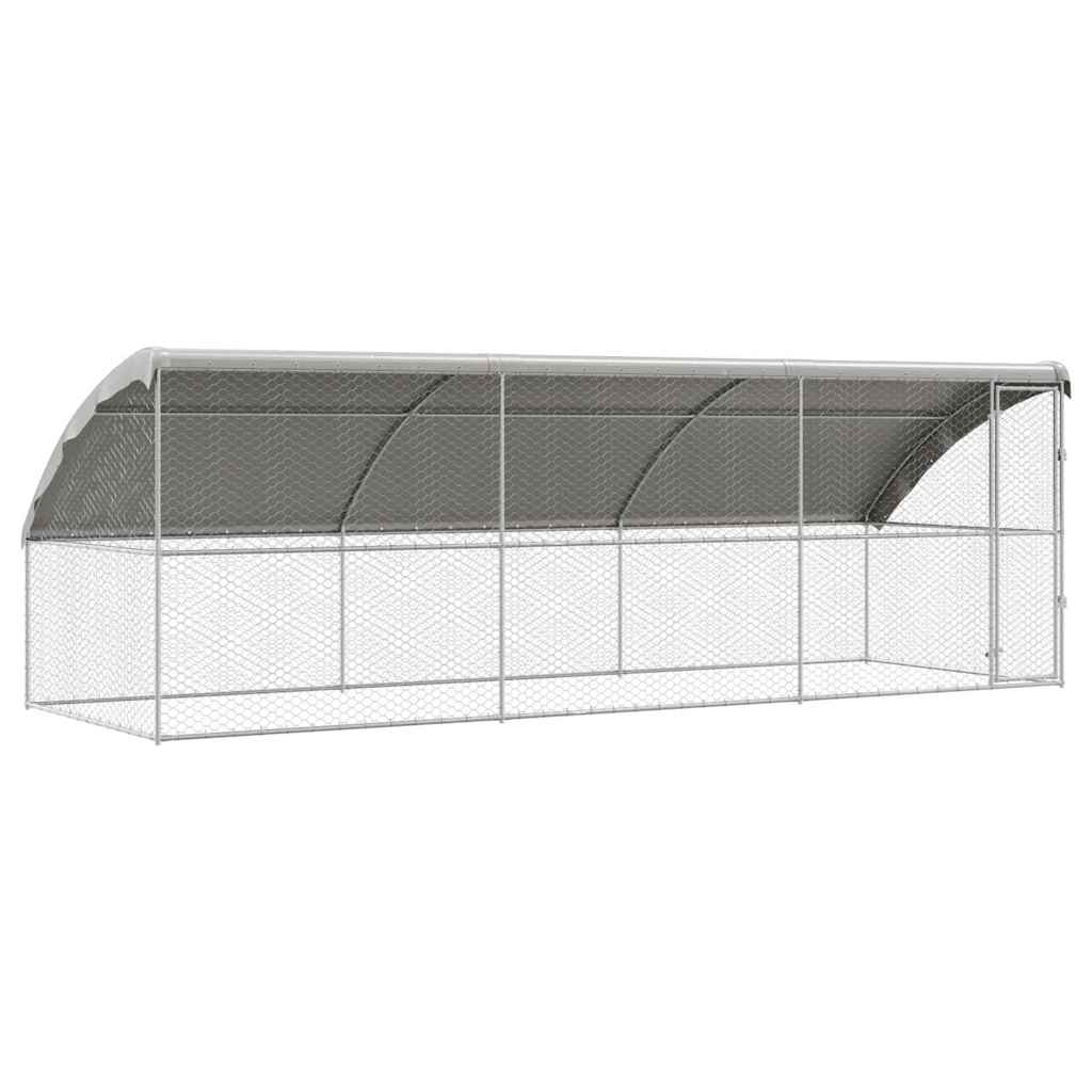 Hundehus 3 pcs Sølv 6 x 2 x 2 m Galvaniseret stål