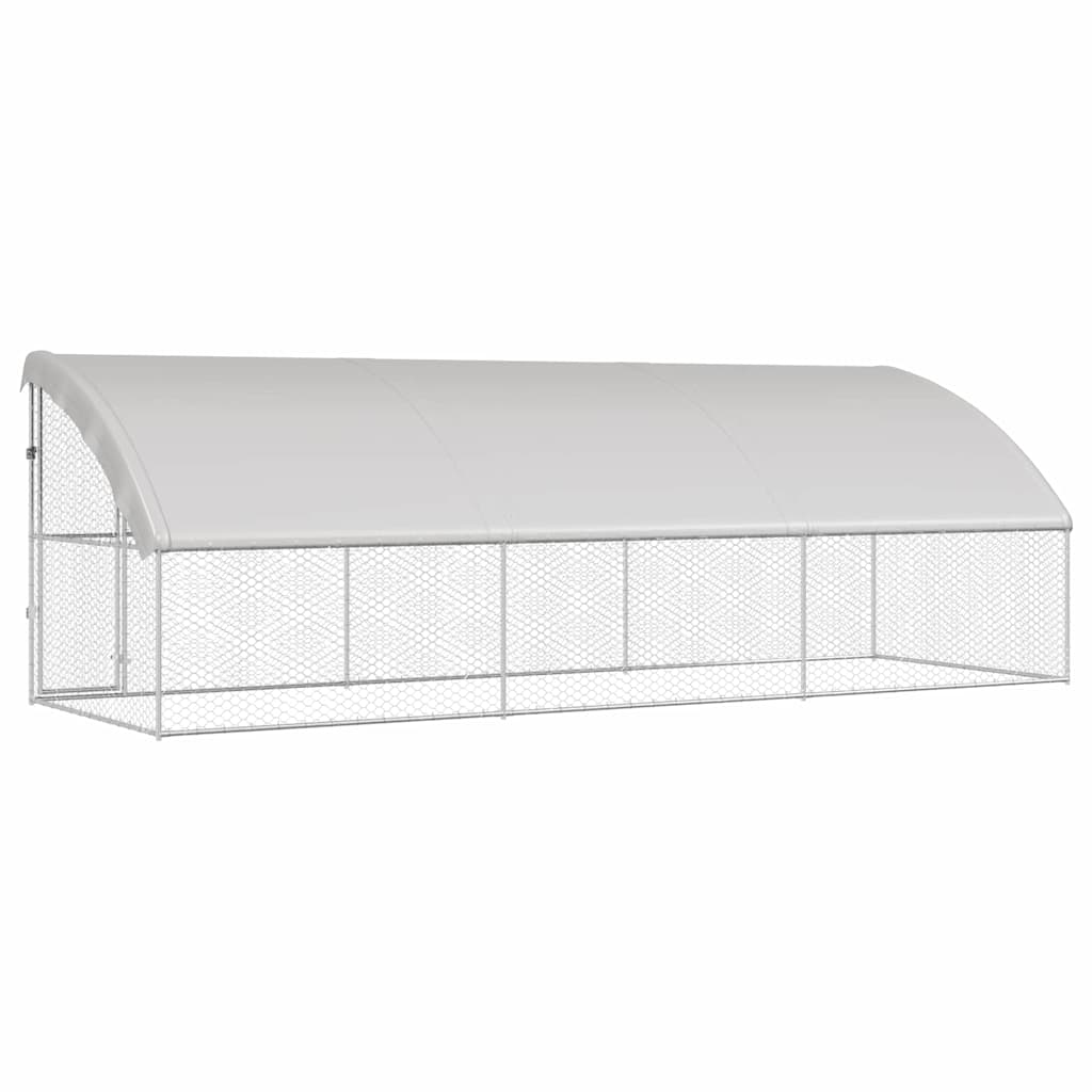 Hundehus 3 pcs Sølv 6 x 2 x 2 m Galvaniseret stål