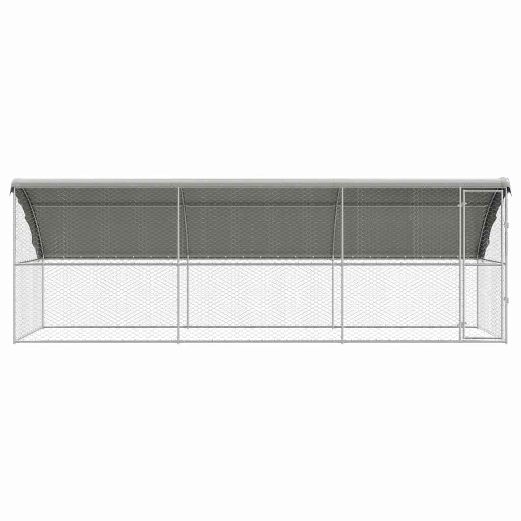 Hundehus 3 pcs Sølv 6 x 2 x 2 m Galvaniseret stål