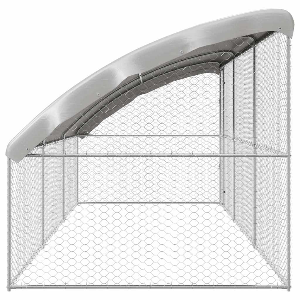 Hundehus 3 pcs Sølv 6 x 2 x 2 m Galvaniseret stål