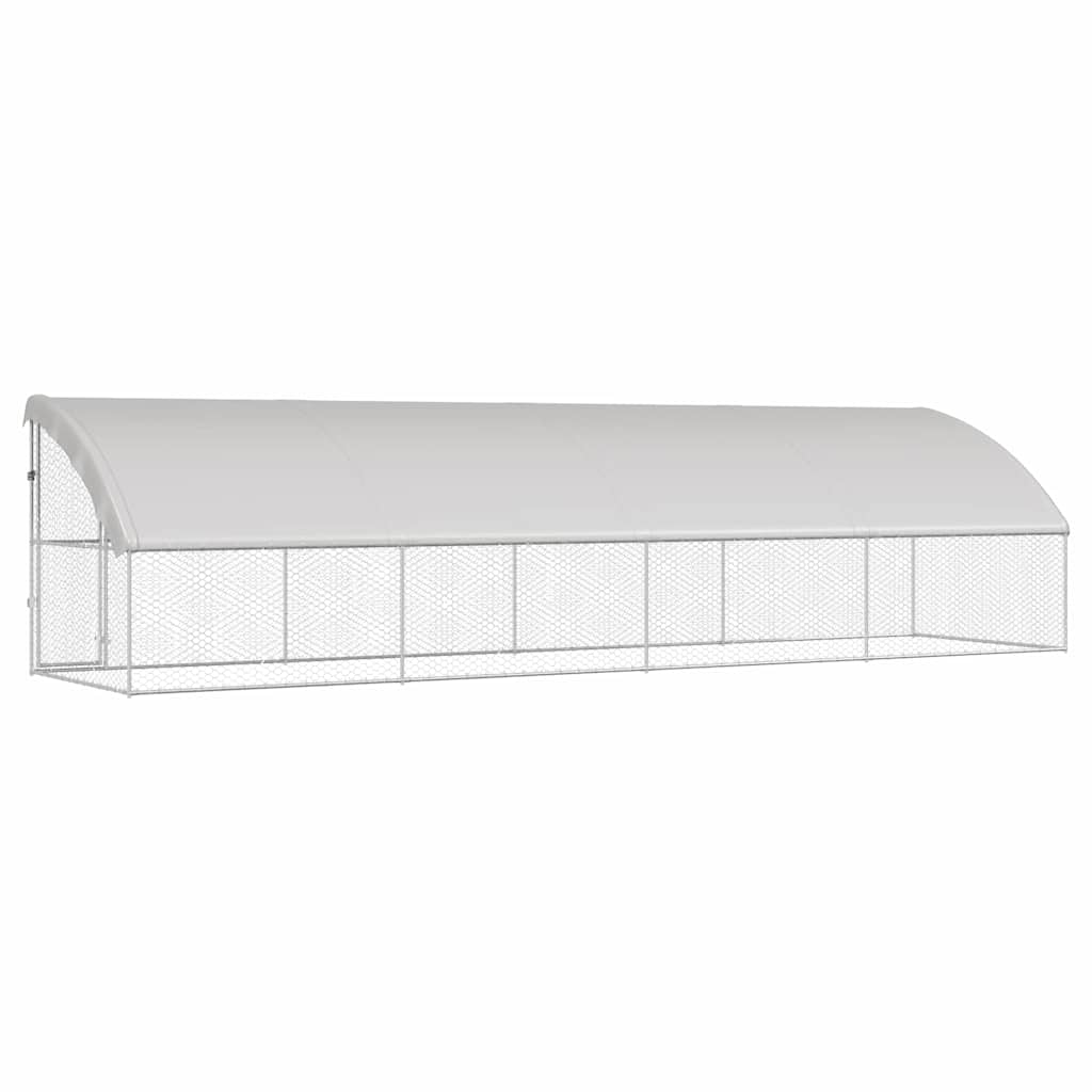 Hundehus 4 pcs Sølv 8 x 2 x 2 m Galvaniseret stål