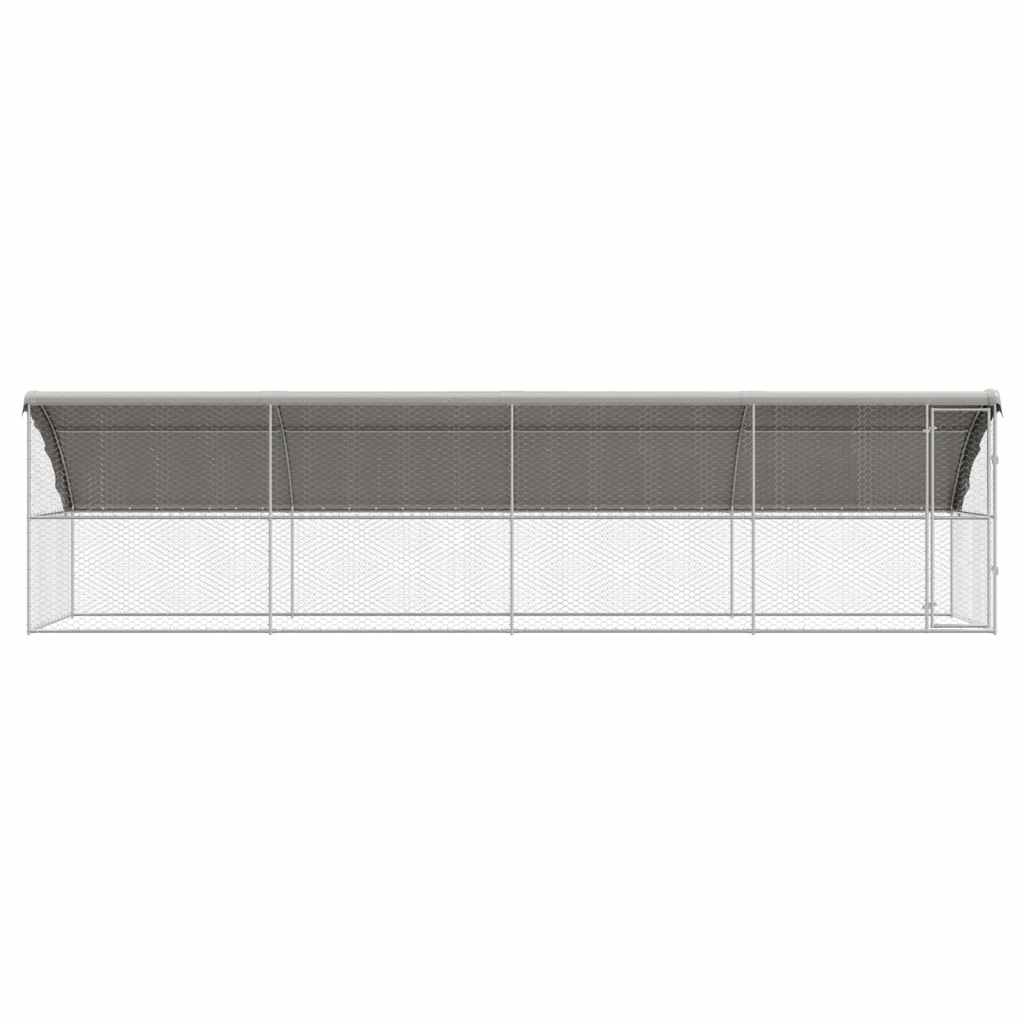Hundehus 4 pcs Sølv 8 x 2 x 2 m Galvaniseret stål
