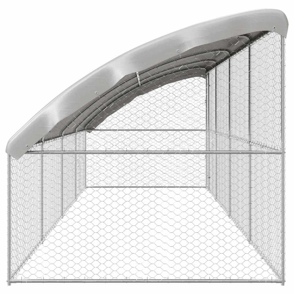 Hundehus 4 pcs Sølv 8 x 2 x 2 m Galvaniseret stål