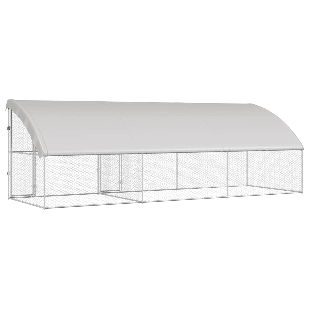 Hundehus 3 pcs Sølv 6 x 2 x 2 m Galvaniseret stål