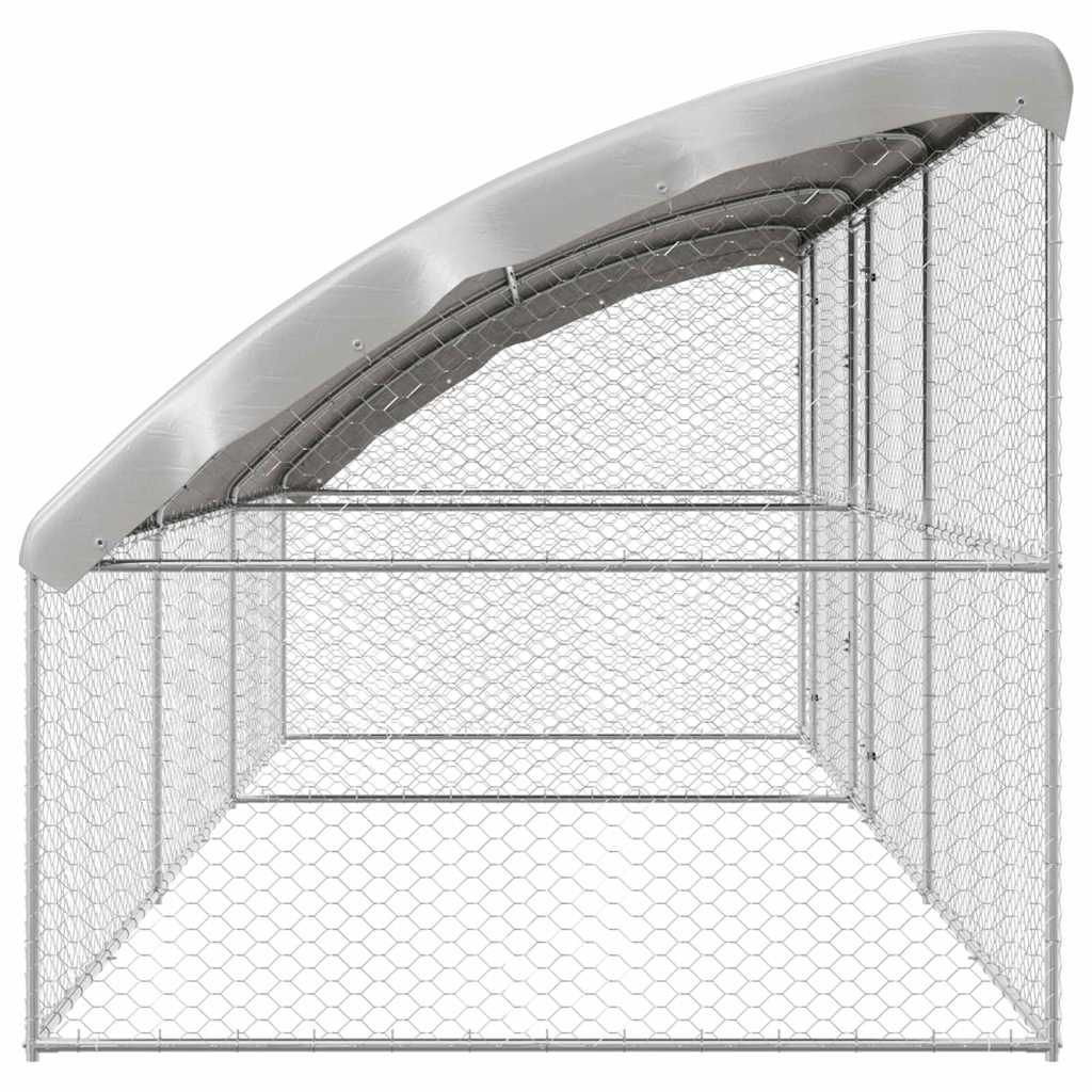 Hundehus 3 pcs Sølv 6 x 2 x 2 m Galvaniseret stål