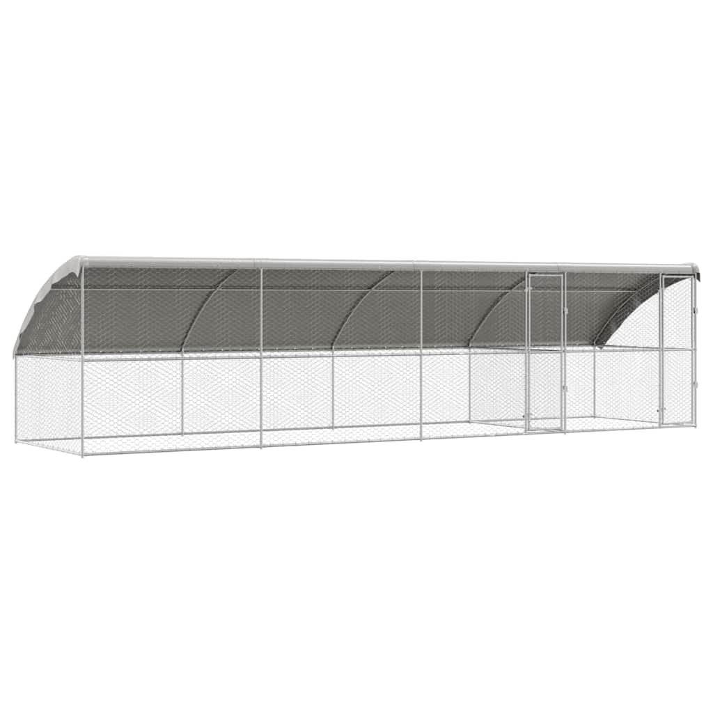 Hundehus 4 pcs Sølv 8 x 2 x 2 m Galvaniseret stål
