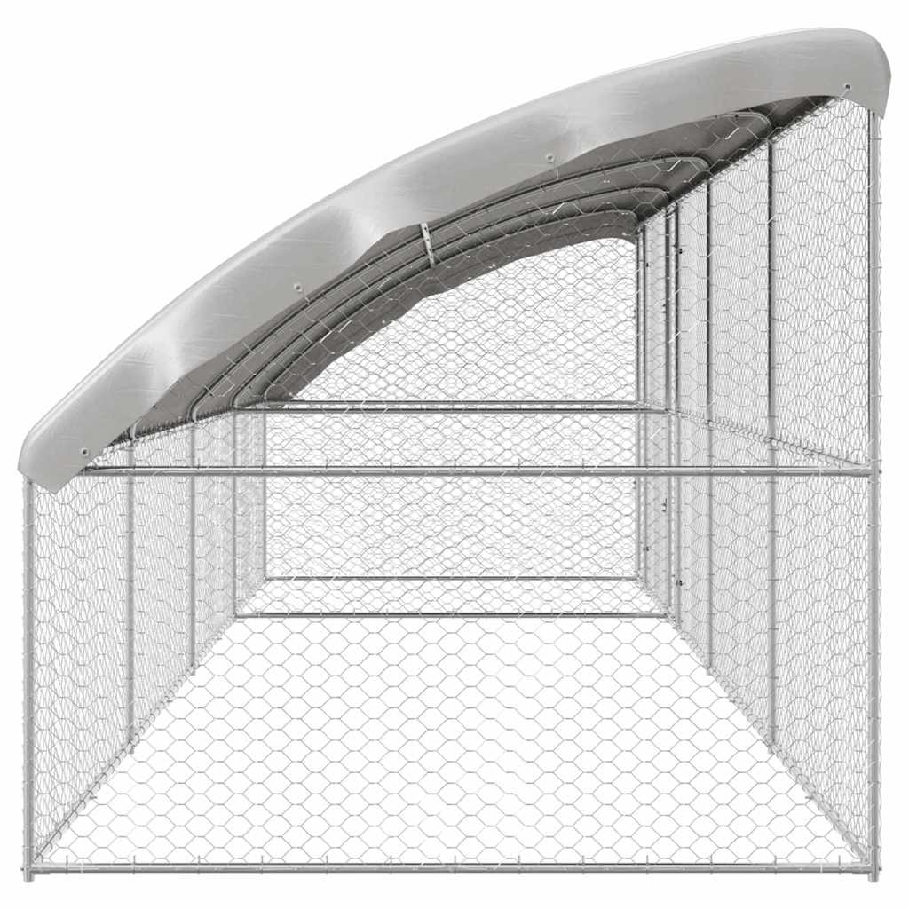 Hundehus 4 pcs Sølv 8 x 2 x 2 m Galvaniseret stål