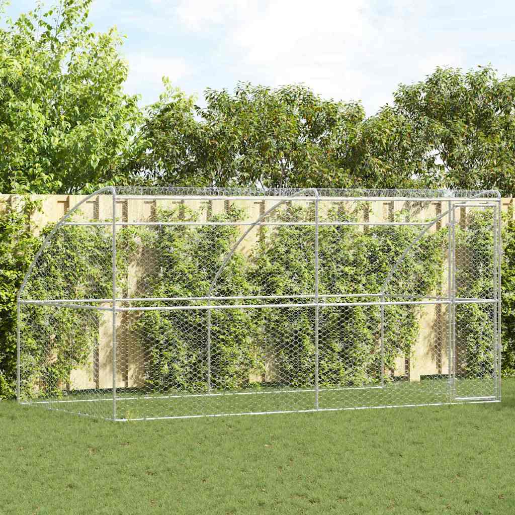 Hundehus 2 pcs Sølv 4 x 2 x 2 m Galvaniseret stål