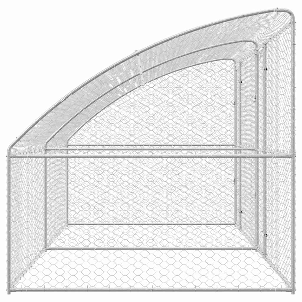 Hundehus 2 pcs Sølv 4 x 2 x 2 m Galvaniseret stål